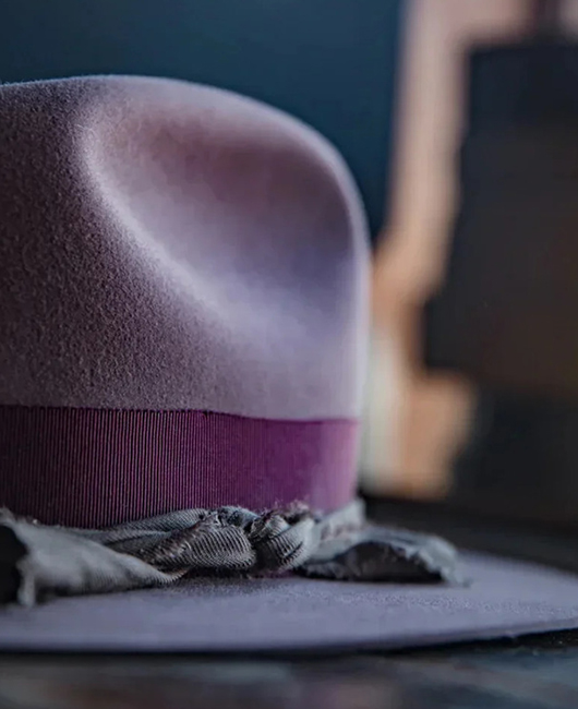 Retro Bow Wide Brim Woolen Cowboy Fedora Hat